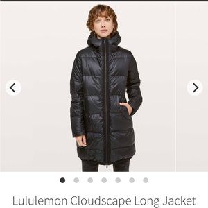 Lululemon Cloudscape Long Coat in Olive Green